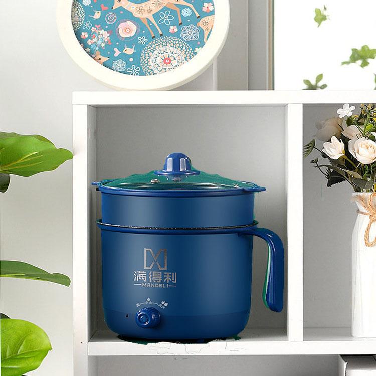 Ca Nấu Mì Đa Năng Modosa Dung Tích 1.8L, Ca Nấu Lẩu Mini Tiện Lợi (Màu Xanh Dương) - Hàng Chính Hãng