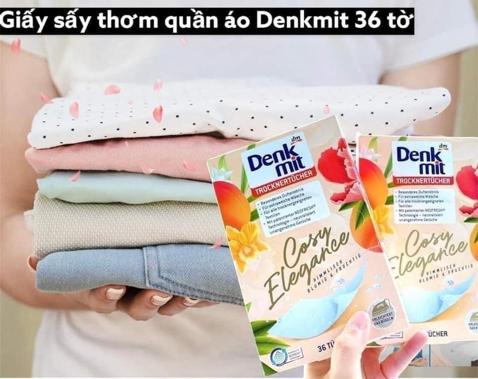Giấy thơm quần áo Denkmit - dùng cho máy sấy, tủ quần áo, tủ giày
