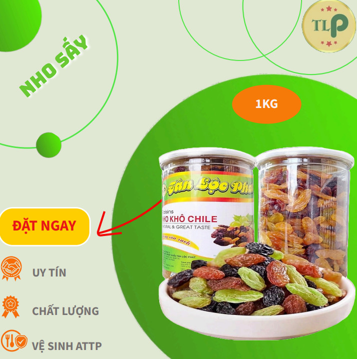 1KG NHO SẤY KHÔ 3 MÀU CHILE SIÊU HẤP DẪN TLP - COMBO 2 HŨ