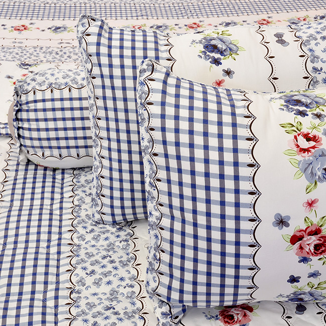 Bộ Drap kèm mền 100% Cotton cao cấp có đủ size - HT hàng rào xám