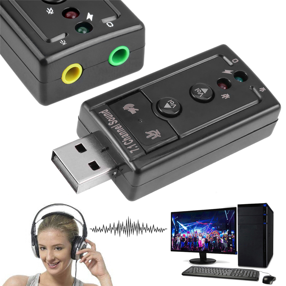 USB Sound Card 7.1 Channel Usb External Sound Card USB to Jack 3.5mm Headphone Audio Adapter Micphone Sound Card For Mac Android
