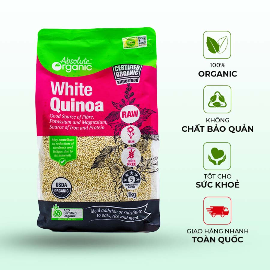 Thực Phẩm Chức Năng Hạt Diêm Mạch Trắng Absolute Organic