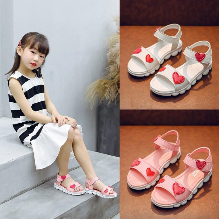 Dép Sandal Trái Tim Cho Bé Gái Đế Mềm Nhẹ ( L062 )