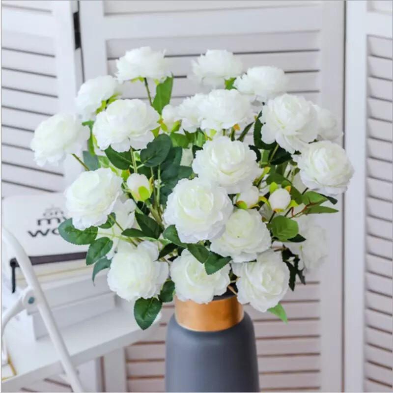 Cành hoa mẫu đơn Paeonia cao 61cm trang trí nhà cửa