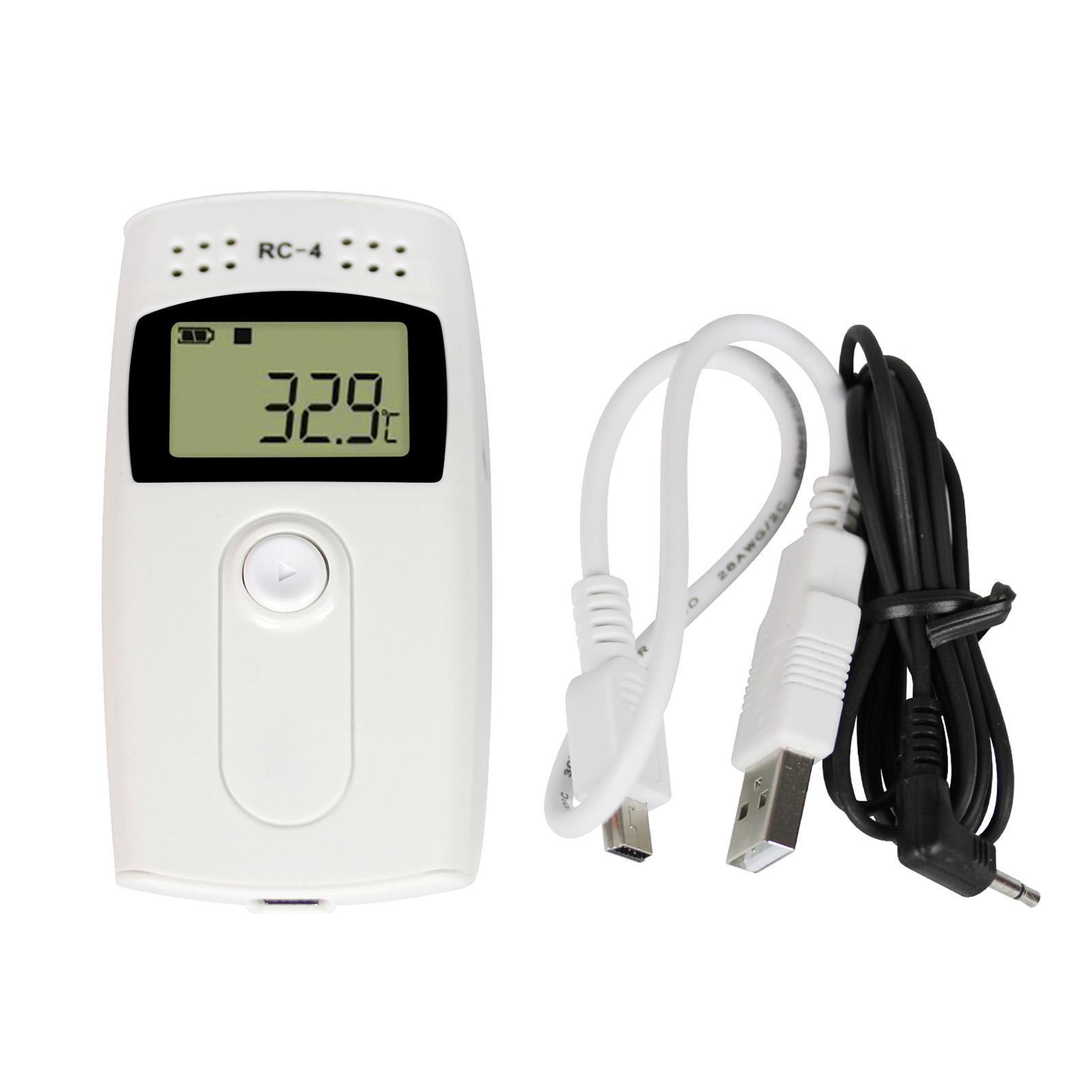 Temperature Data Logger High Accuracy Data Recorder 16000 Points LCD Display Industrial Data Loggers for Cold Chain