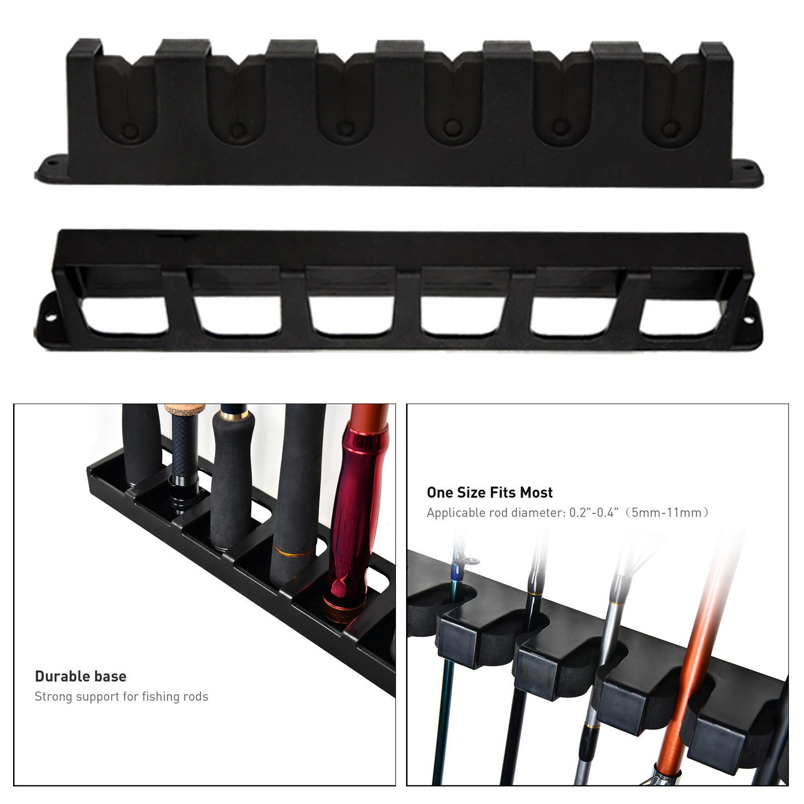 Vertical Fishing Pole Holder Fishing Rod Rack Tackle Wall Mount Storage