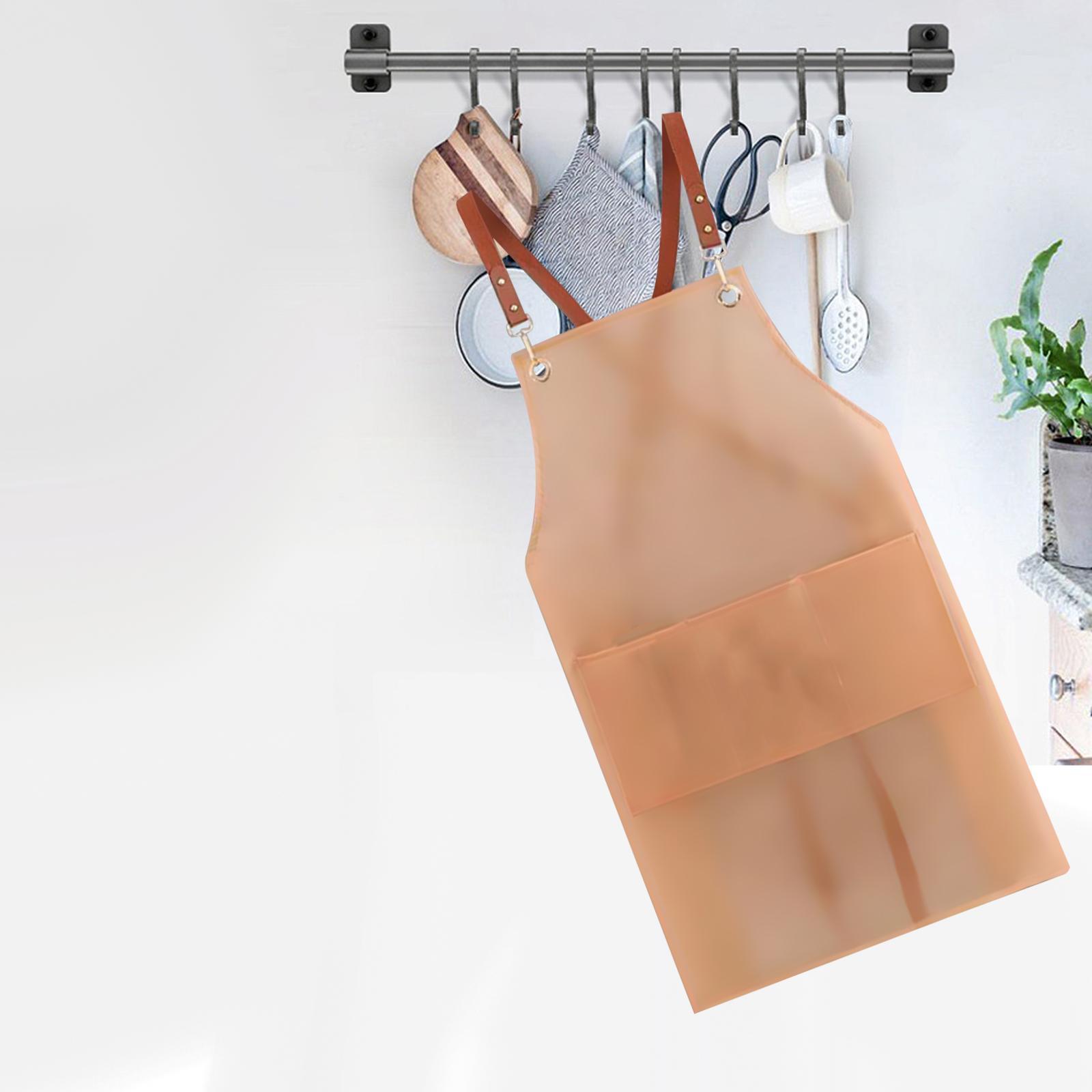 Cooking Apron Chef Apron Gardening Apron Oil Bib Apron for Cosmetology, Coffee Shop Sturdy Adjustable Straps Paint Apron Serving Apron