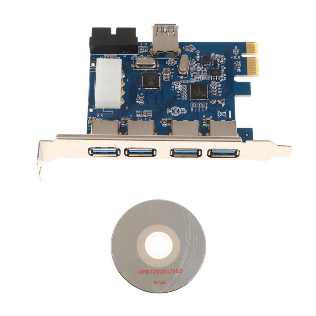 4Port SuperSpeed USB3.0 PCI-Express Desktop PC Connector Card Built in 19pin