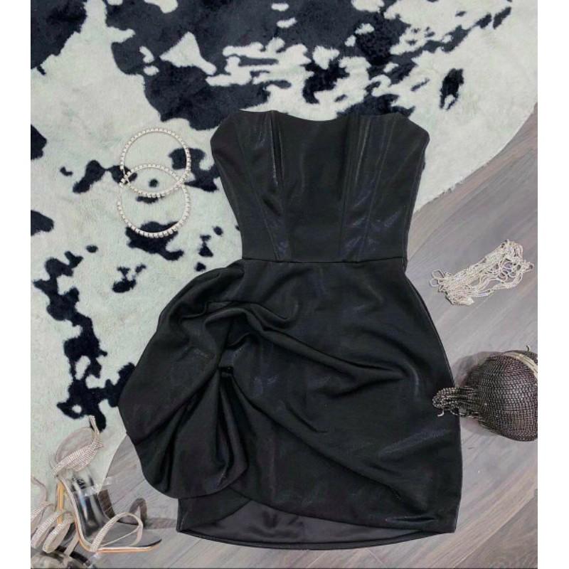 Đầm body cúp ngực nhún tà