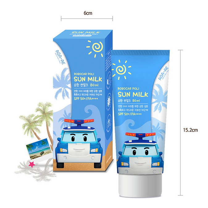 Kem chống nắng chuyên biệt cho trẻ POLI Sun Milk SPF50+ an toàn, dịu nhẹ cho da Hàn Quốc 80ml