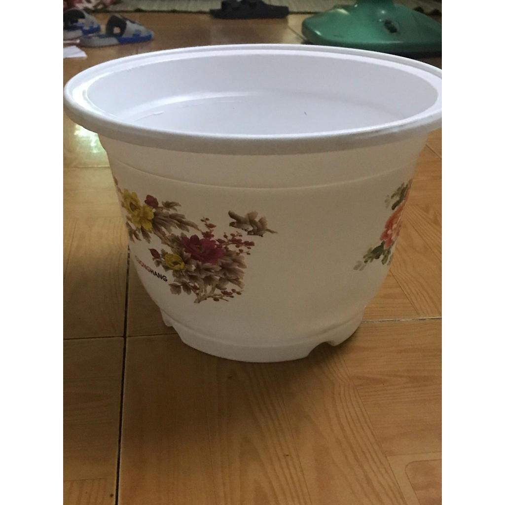 5 chậu nhựa trồng cây - Chậu trồng hoa, trồng rau size 28x20 cm