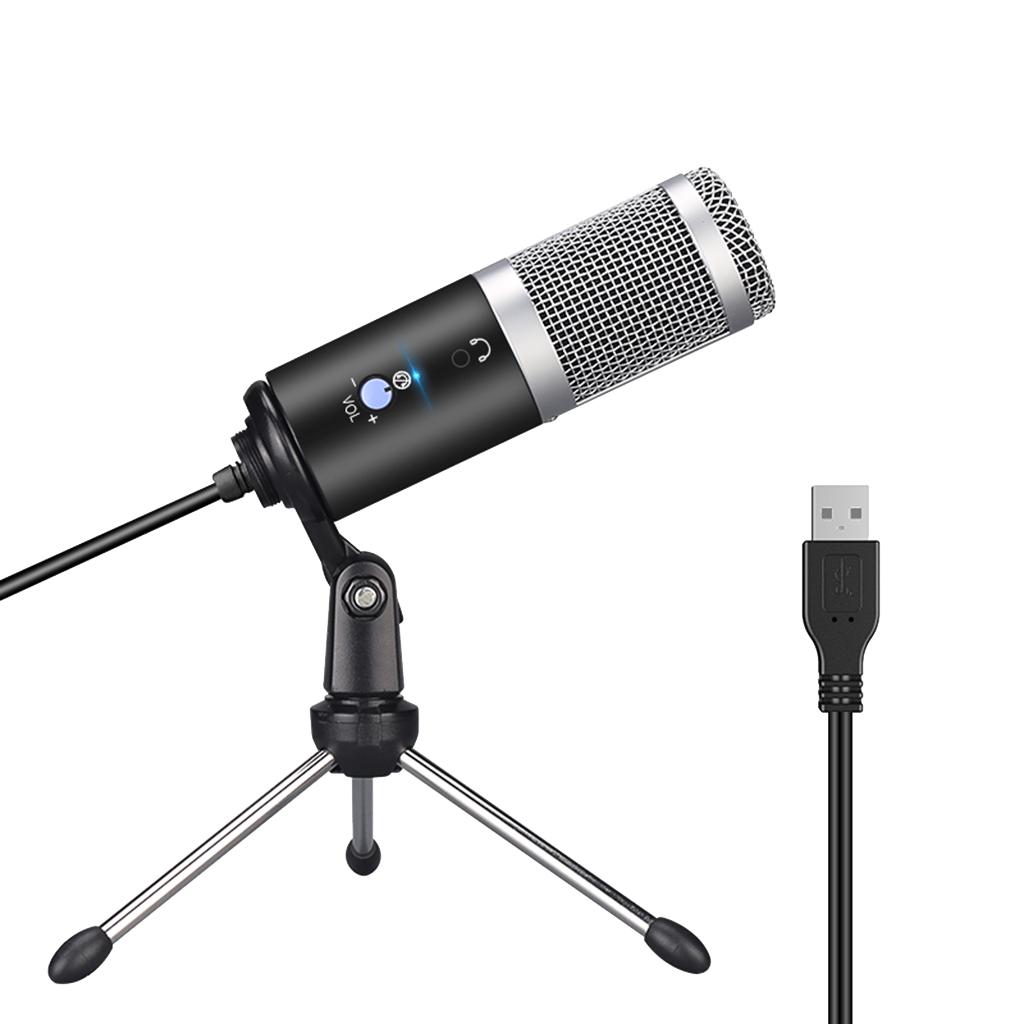 2x USB Condenser Microphone For PC Laptop Desktop Computer Studio Recording