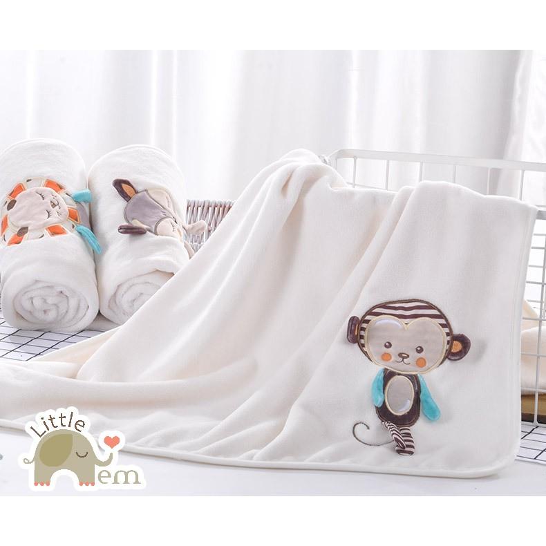 Chăn lông tuyết mịn cho bé kích thước 75 x 100cm _ Basic Animal