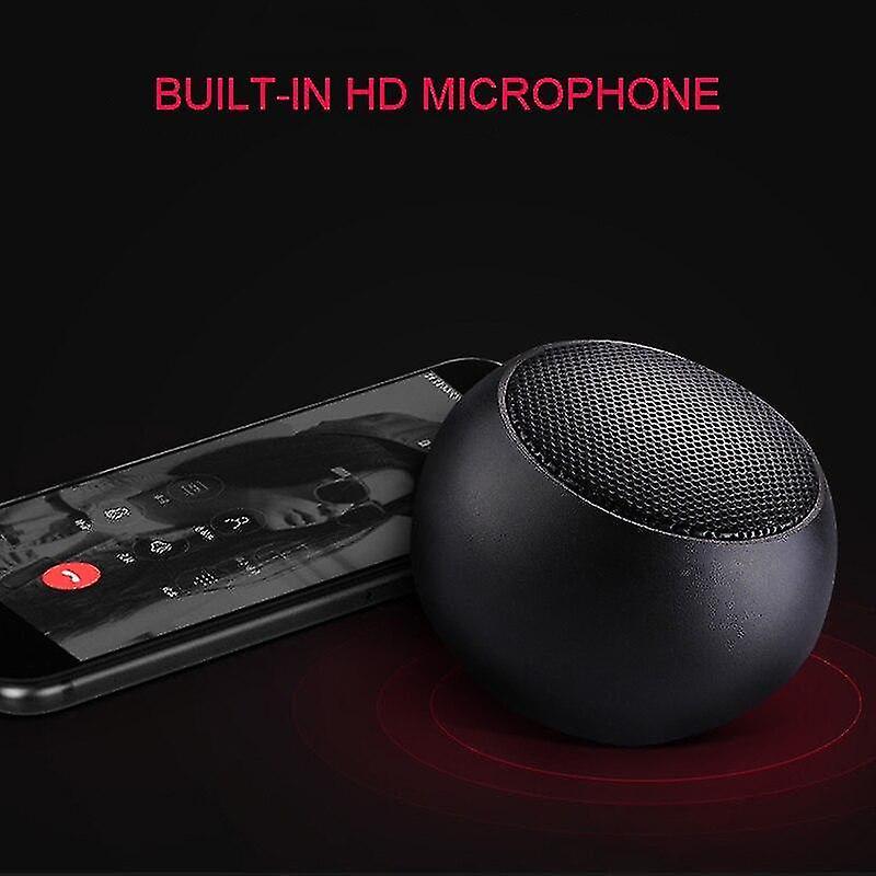 Phụ kiện máy thu video âm thanh mini di động không dây di động loa loa kim loại với mic đen