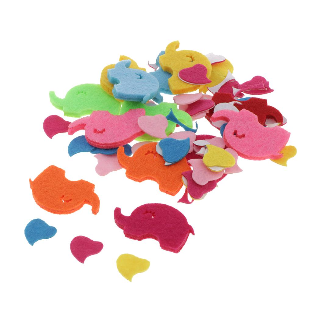 40 Cái/bộ Tai Voi Không Dệt Miếng Dán Appliques Huy Hiệu Thủ Công Xmas Decal Dán Tường