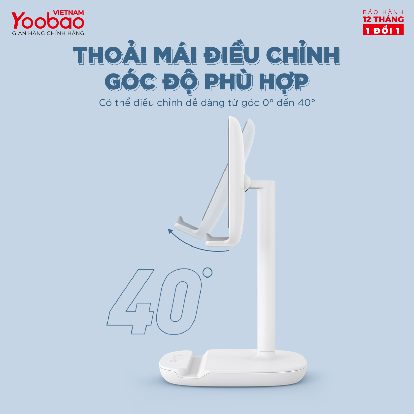 Giá đỡ điện thoại để bàn YOOBAO B1 - Màn hình 4-11 inch Khung gấp gọn - Hàng chính hãng