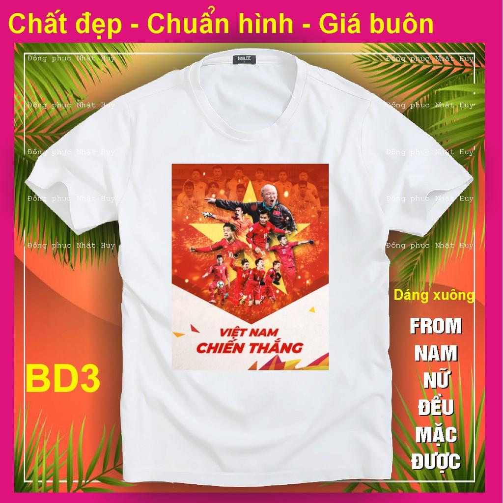 Áo thun đội tuyển việt nam BD2,full size,hàng đẹp,việt nam vô địch áo cờ việt nam,áo phông in đội tuyển việt nam