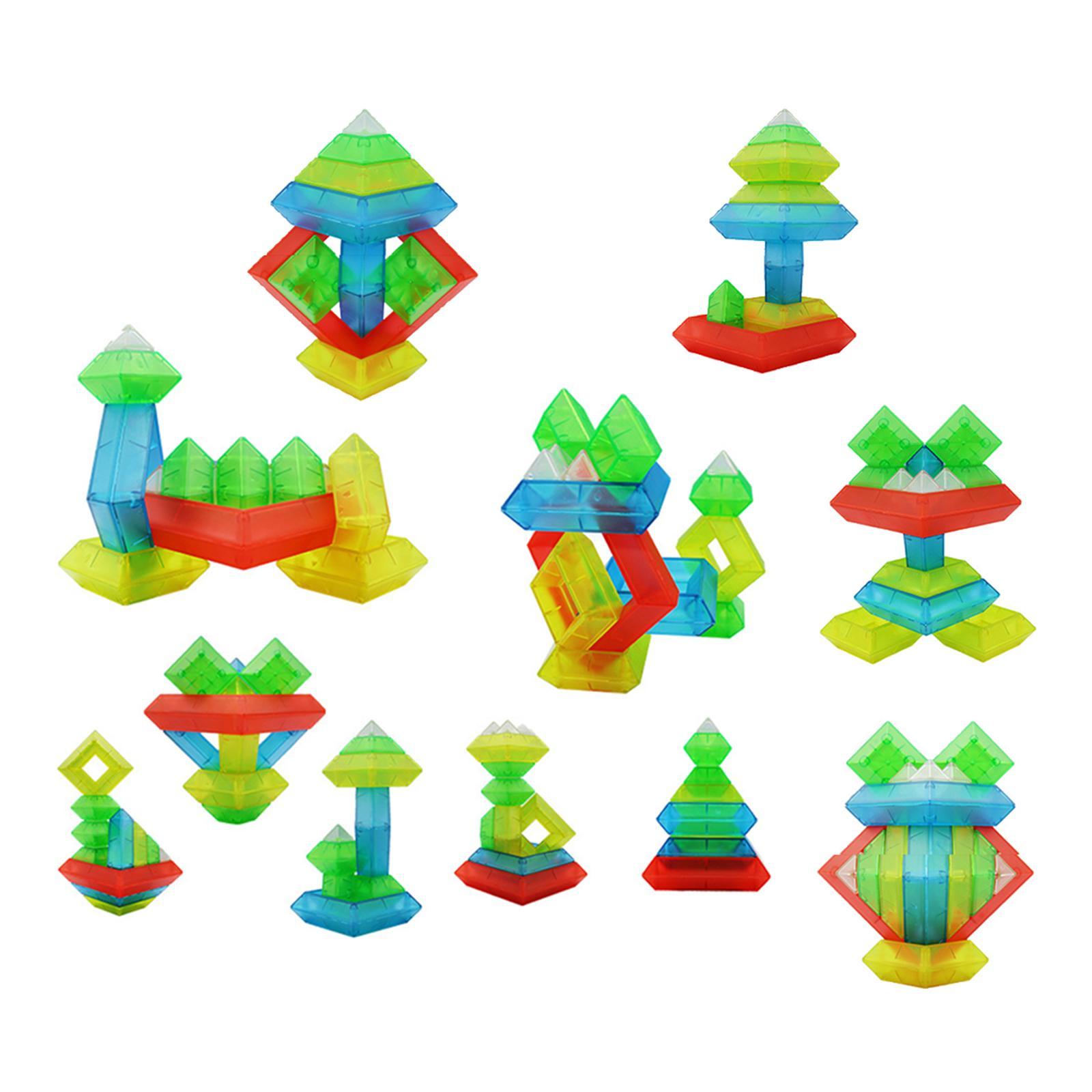 Matte Texture Toys Stacking Colorful Wisdom Pyramids for Toddler Children