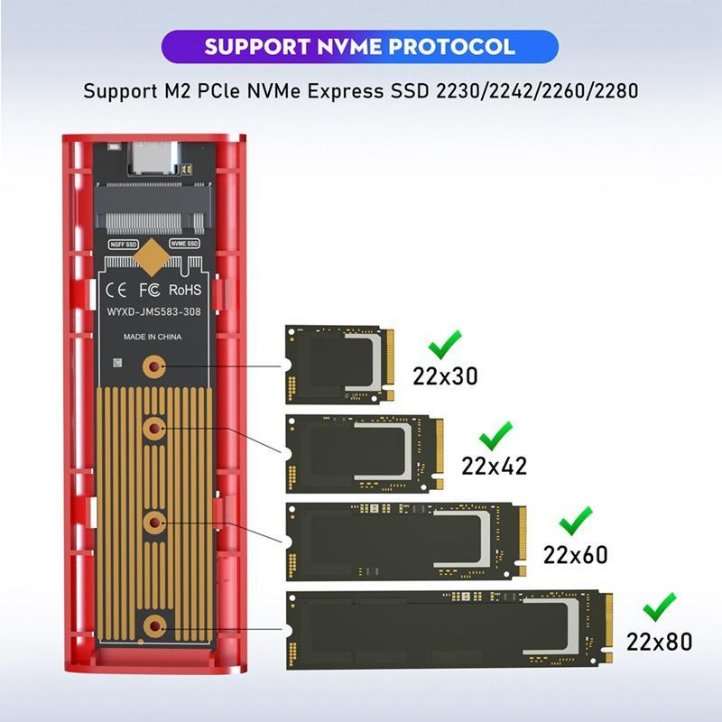 Hộp Đựng Ổ Cứng SSD M2 SSD M.2 Sang USB 3.1 Gen 2 10Gbps NVMe SSD Cho NVMe PCIE Pci-E Key / Key SSD