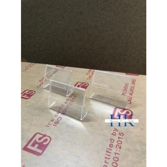 Acrylic Kệ menu mica chữ L mini, để bảng giá, thông tin sản phẩm, menu để bàn nhiều kích thước , Acrylic
