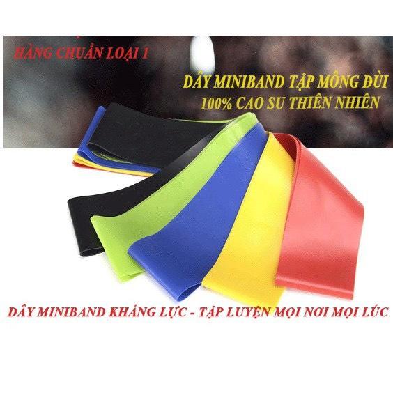 Set 5 dây mini band tập yoga, dây kháng chịu lực tập gym, cao su tập chân, đùi, mông