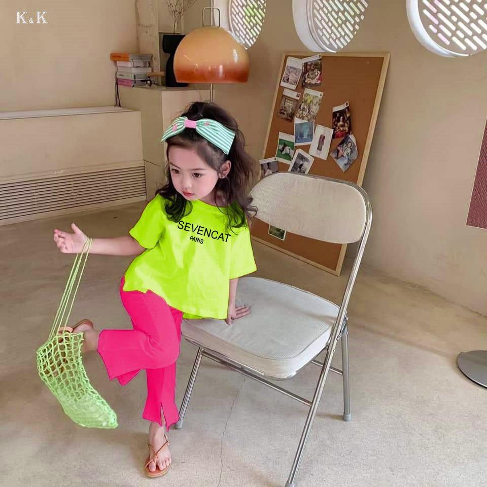 ̛̀ ̉ - Đồ bộ bé gái áo form rộng, quần ôm body, thun cotton - SockiMall
