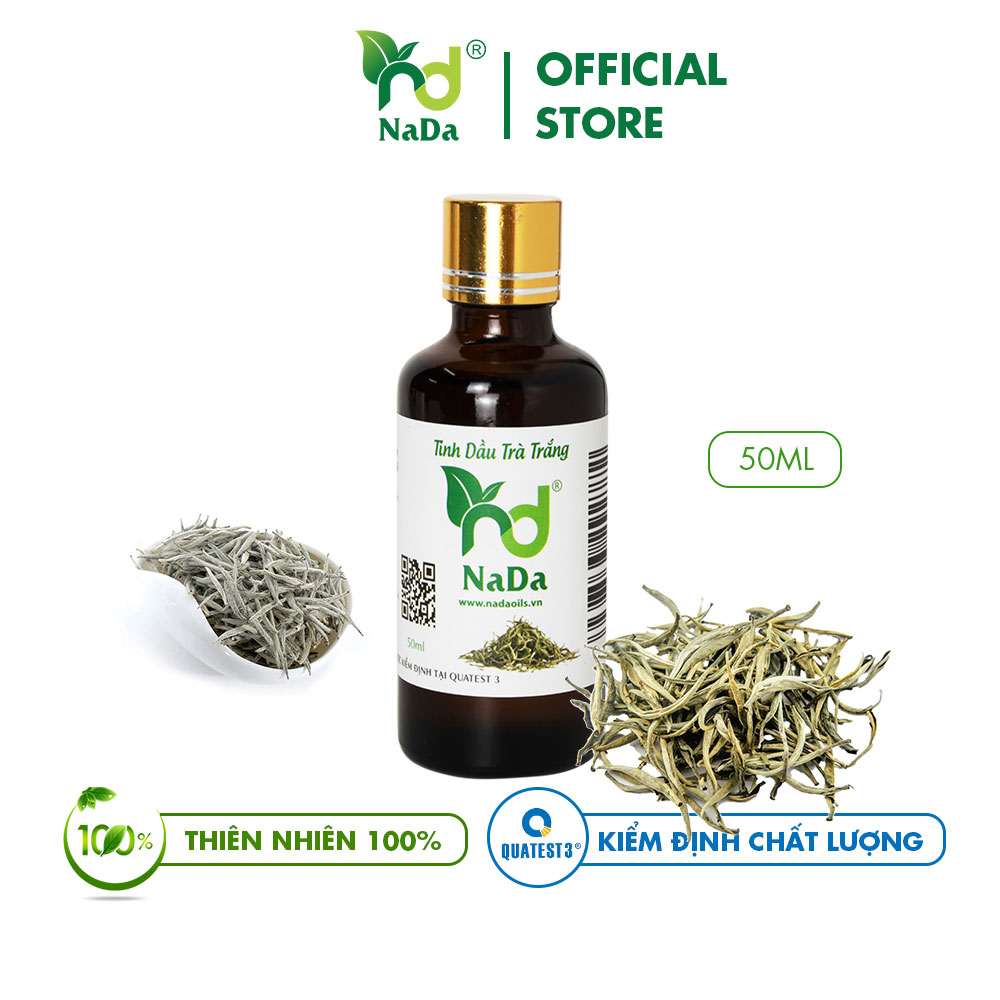 Tinh dầu Trà Trắng nguyên chất Nada | Kiểm định QT3 | Thư giãn, Giảm Stress, Ngủ Ngon, Thơm nhẹ | 10ml, 50ml, 100ml
