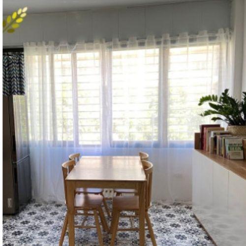 Rèm Voan Trắng Tinh Khiết, Loại 1, Vải Treo Tường Trang Trí Decor Phòng Ngủ