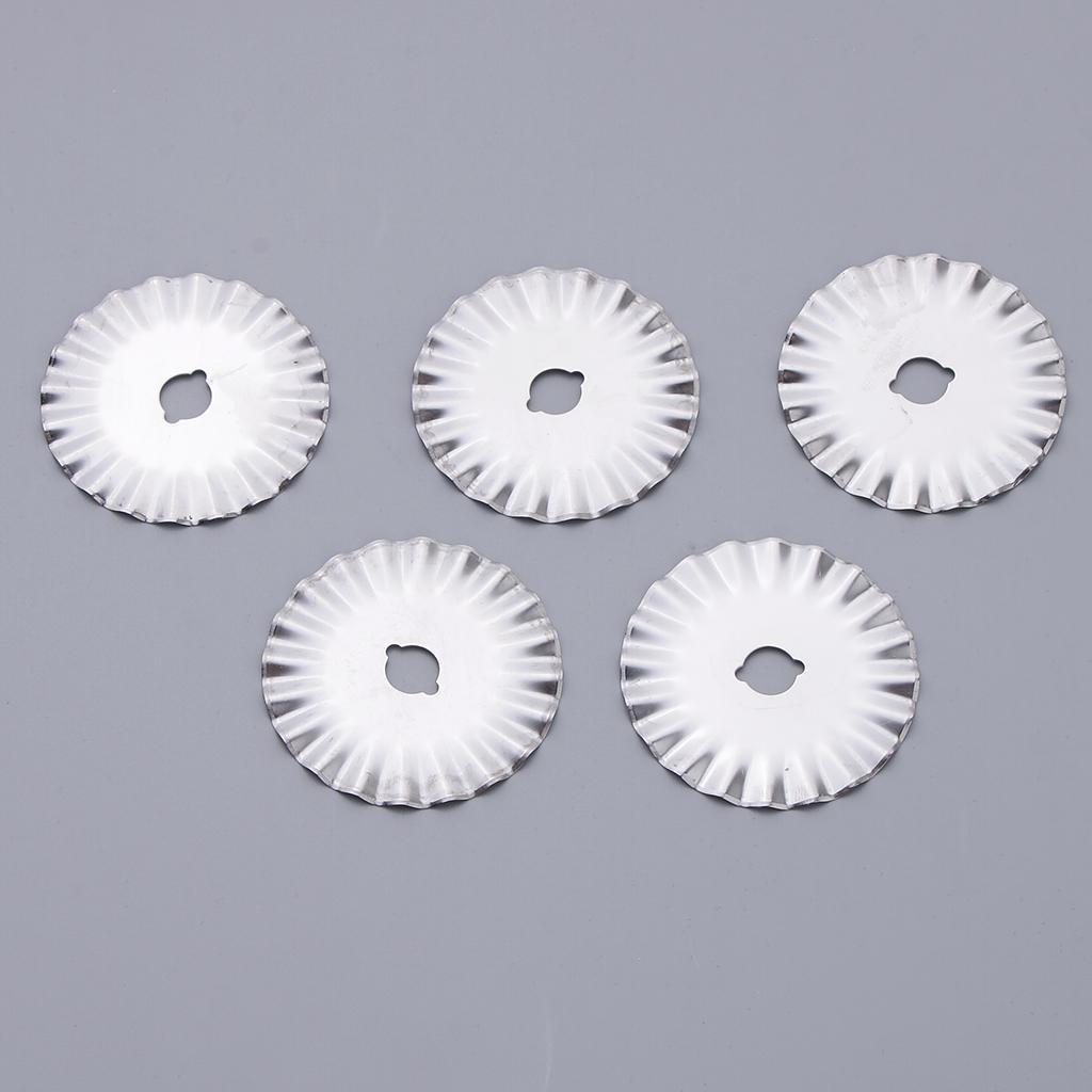 20 Pieces Decorative Rotary Replacement Pinking Blade 45 Wave Blades Refill Sewing Fabric Leather Photo Paper Roller Craft Steel Quilting Blades