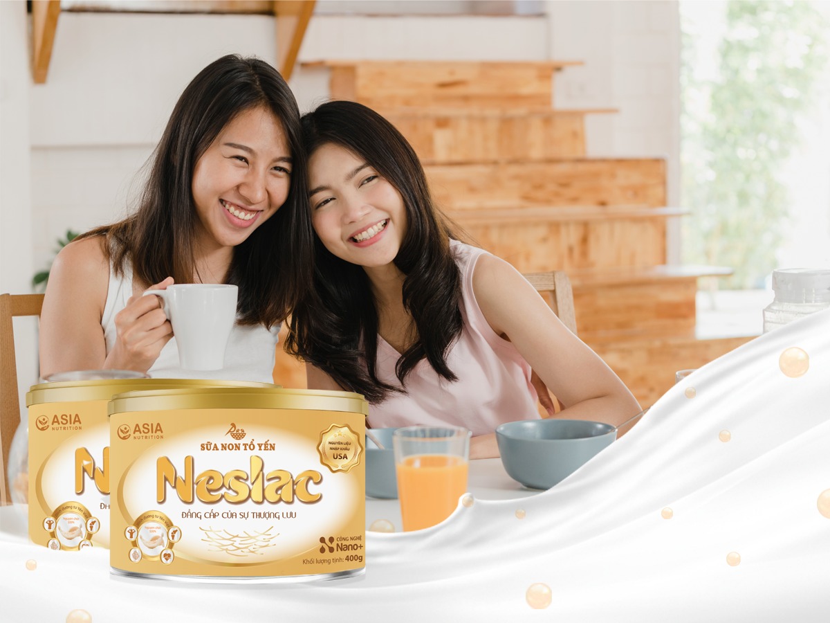 Sữa non tổ yến Neslac 400g Asia Nutrition tác dụng bảo vệ sức khỏe và tăng đề kháng, ngừa lão hóa, loãng xương