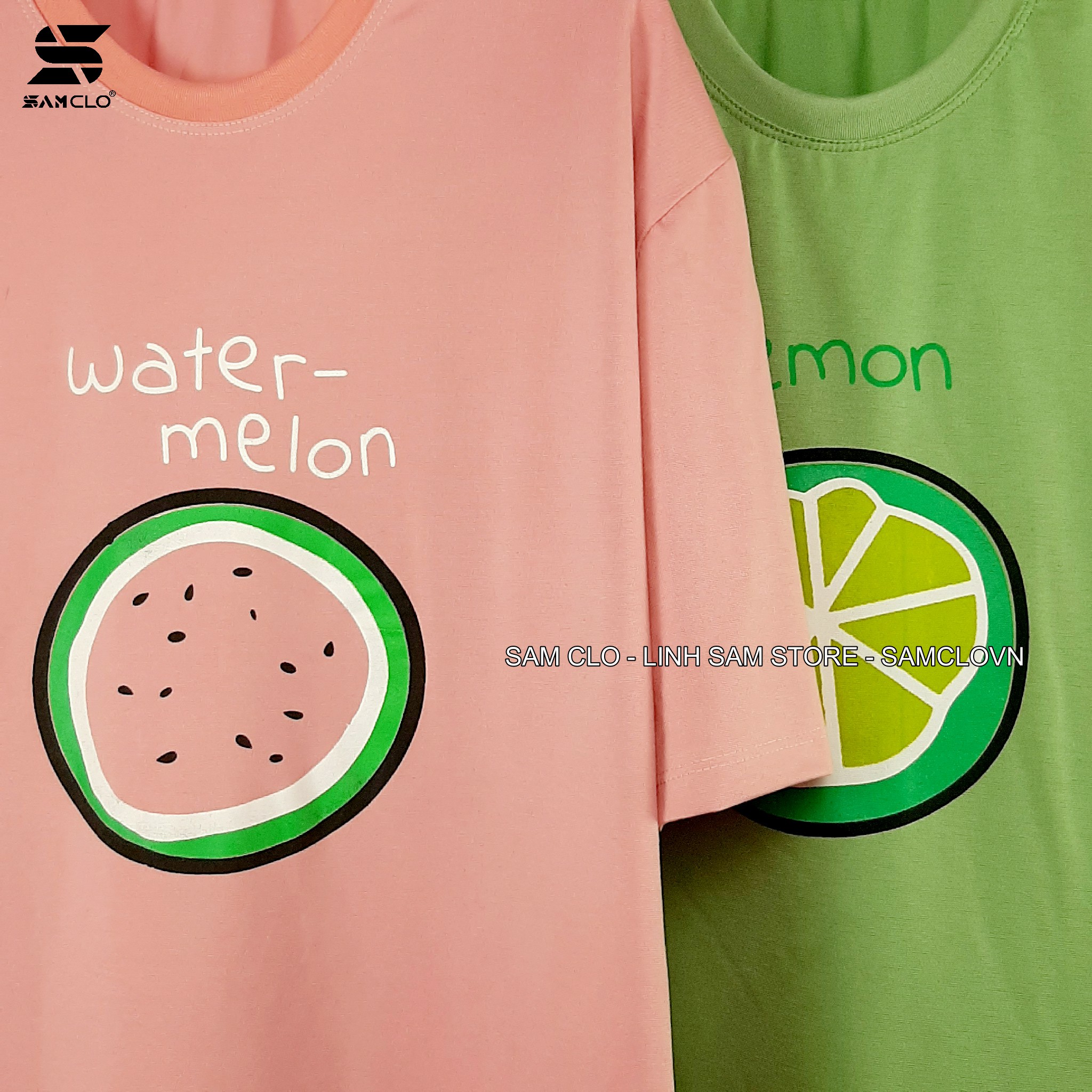 Áo phông tay lỡ freesize Unisex thun form rộng in hình trái cây