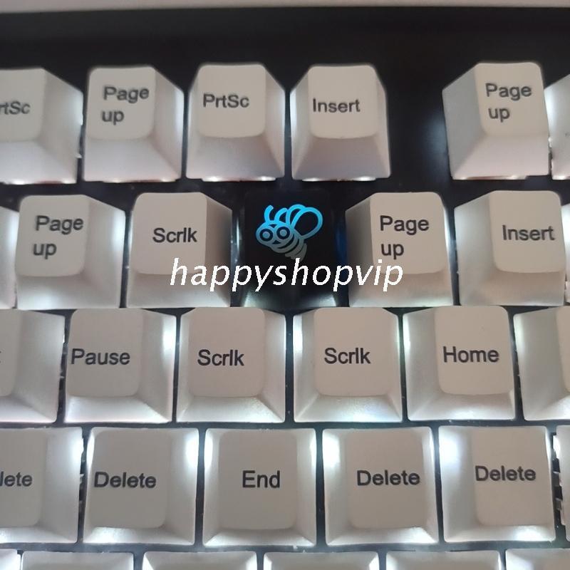 HSV 1PC DIY Honey Bee ABS Backlit Mechanical Keyboard Keycap R4 Height Personality Translucent Key Cap ESC Kids Toys