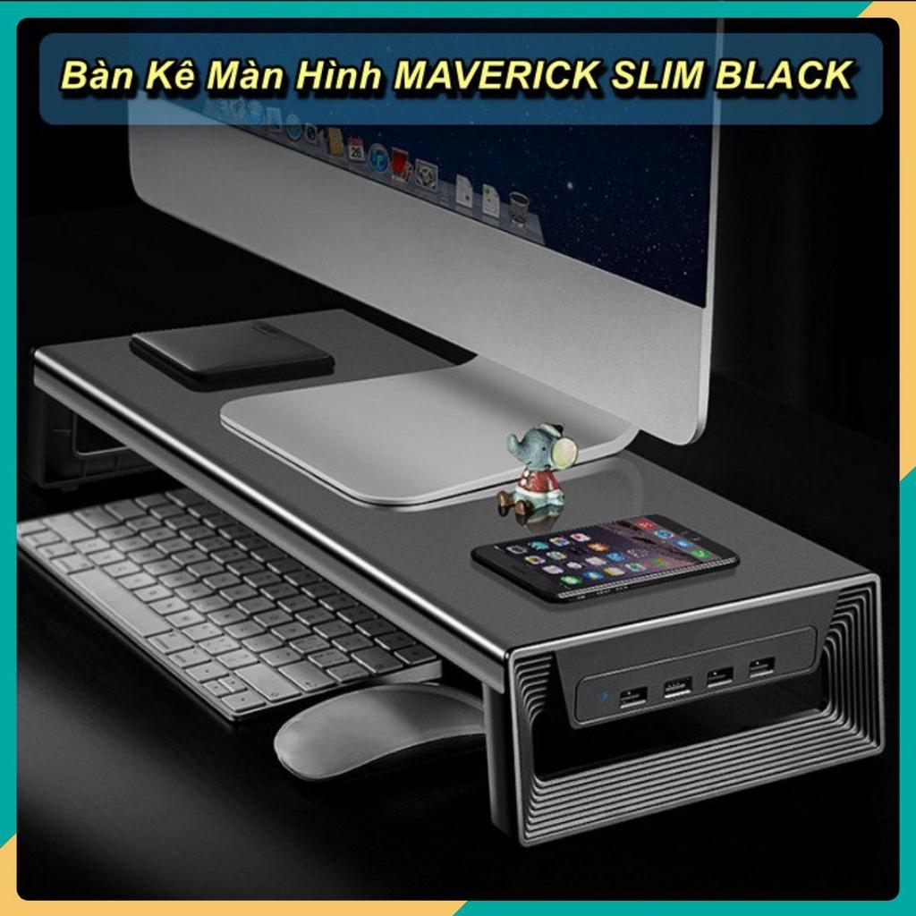 Bàn Kê Màn Hình 4 cổng usb SLIM BLACK