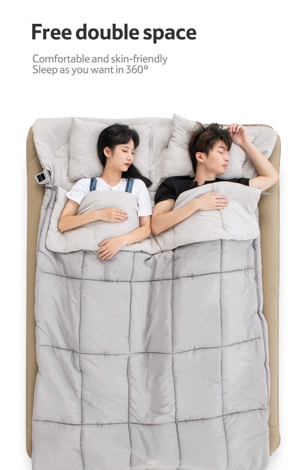 Túi ngủ Cotton đôi kèm gối NatureHike NH21MSD05