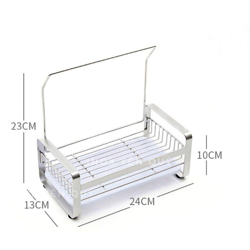 KỆ LỚN ĐỂ CHAI RỬA CHÉN CÓ THANH VẮT KHĂN INOX304