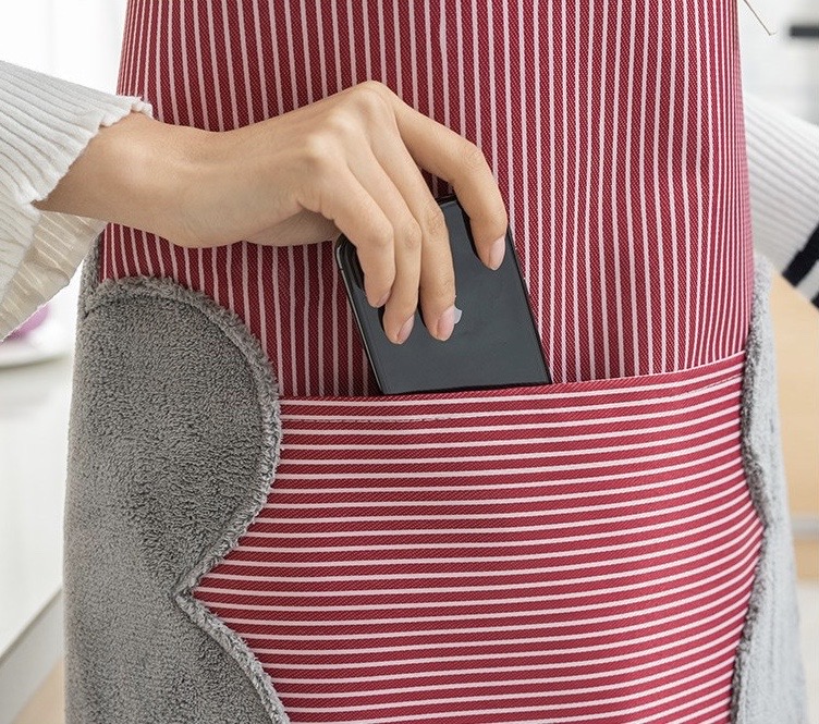 Tạp Dề Xinh Xắn Chống Thấm Nước Có Khăn Lau Bên Hông