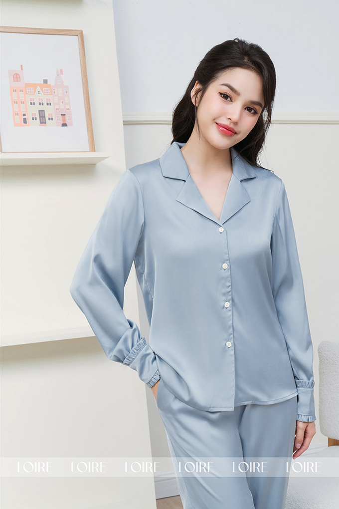 Bộ Pijama Lụa Dài Thanh Lịch Loirechic LPD14