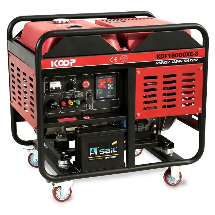 Máy Phát Điện Chạy Dầu 15KVA Koop KDF16000XE 3 Pha