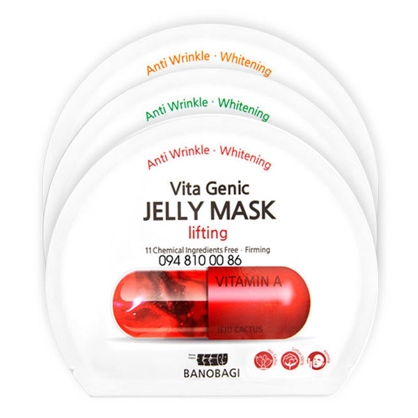 COMBO 5 MẶT NẠ GIẤY Mặt nạ Banobagi Vita Genic Lifting Jelly Mask Màu Đỏ ( MIẾNG 30ML )