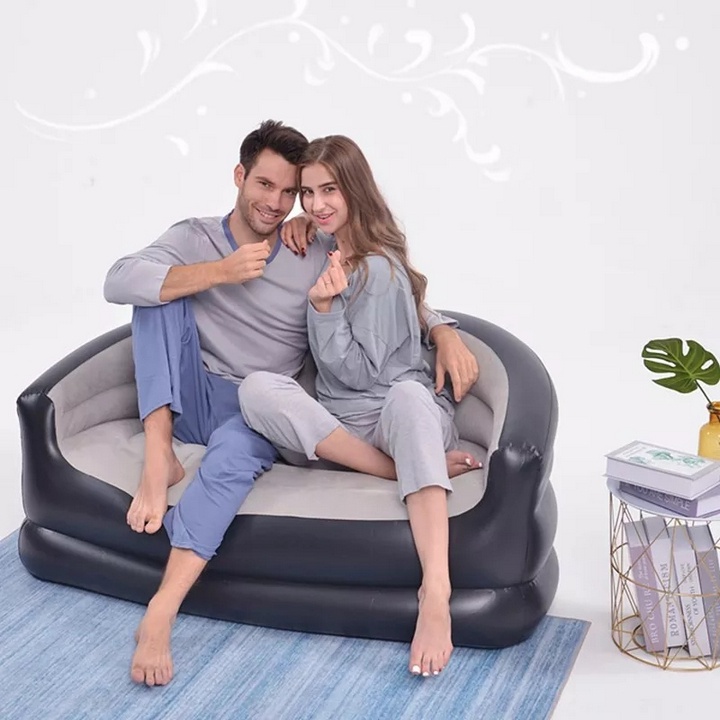 Ghế Sofa bơm hơi Tay Vịn cho cặp đôi Coupe Love -Tặng kèm bơm điện