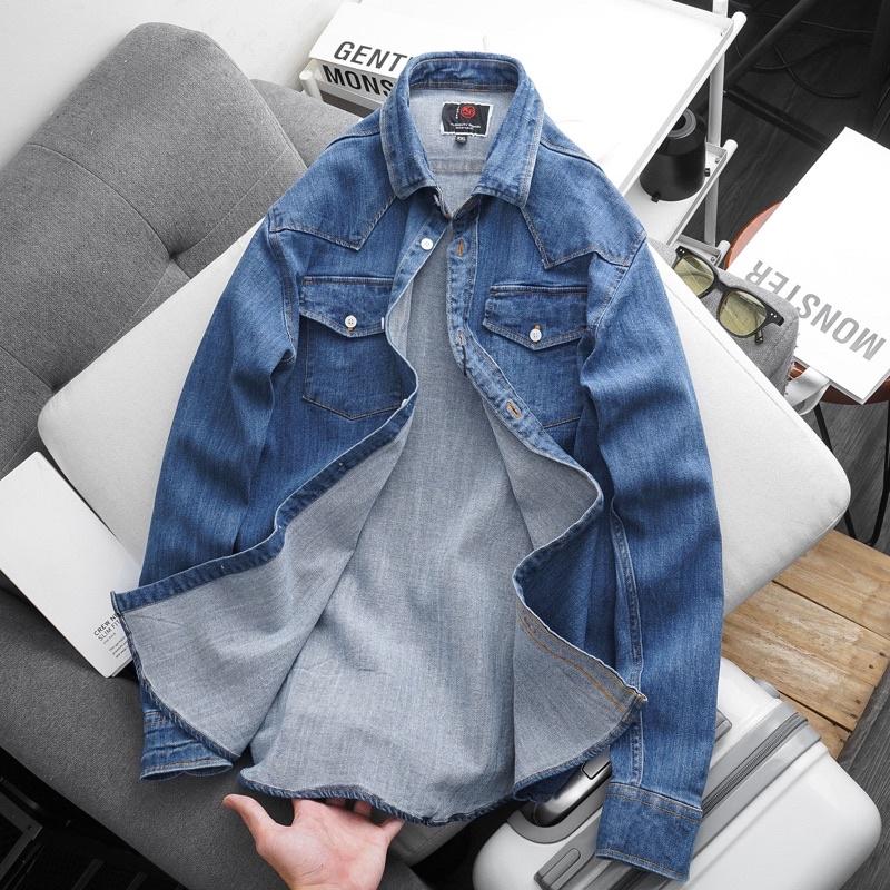 ÁO KHOÁC JEAN DENIM Sơ mi NAM CAO CẤP 3 MÀU