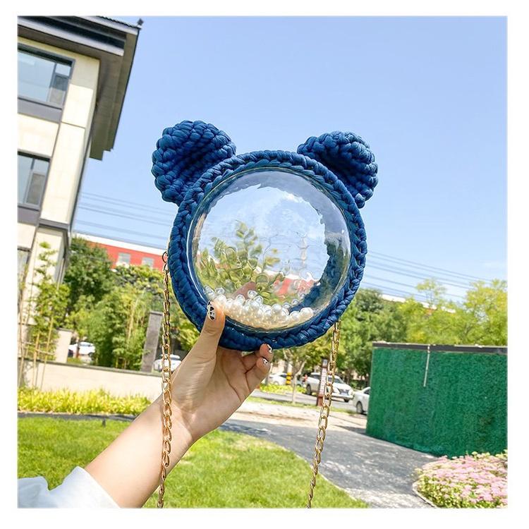Túi Handmade Tự Đan Túi Gấu Nguyên Set Phụ Kiện Gồm Len Mịn,