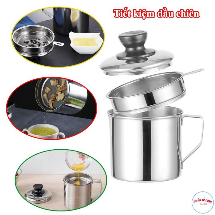 Ca Lọc Cặn Dầu Ăn INOX 304 Không Gỉ Cao Cấp - 00846