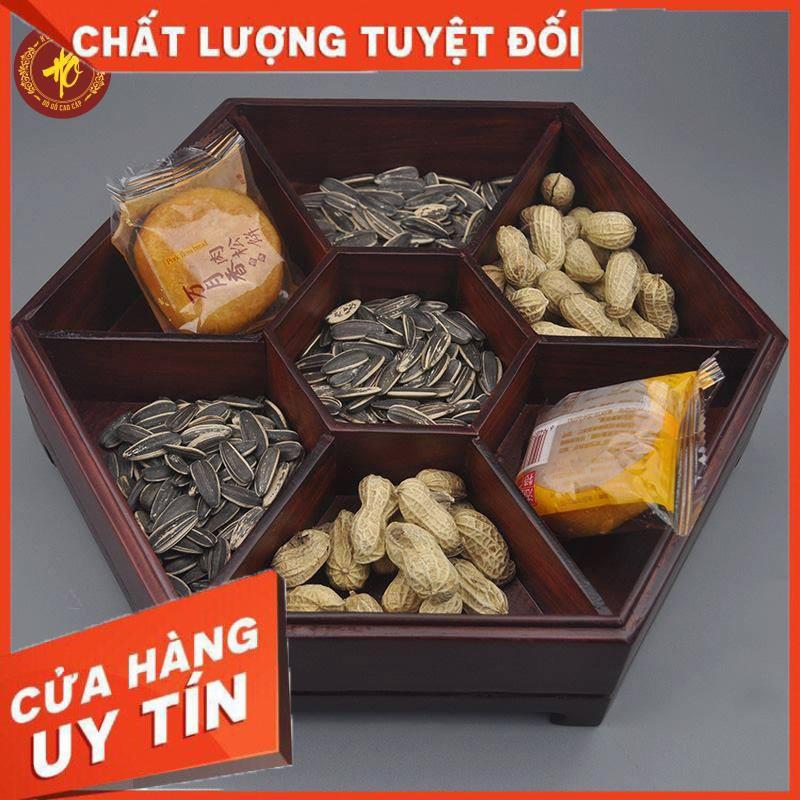 Hộp bánh kẹo Tết nắp kính hoa văn sang trọng - BẢO HÀNH 1 ĐỔI 1