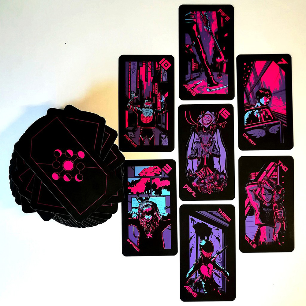 Bộ Bài Neon Moon Tarot 78 Lá  Đá Thanh Tẩy