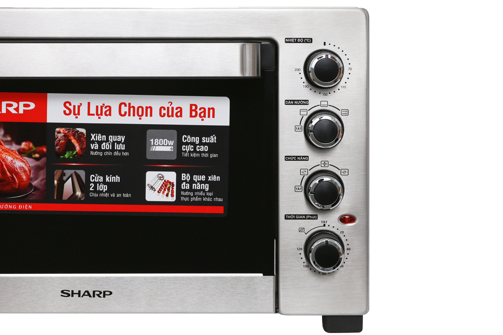 Lò nướng Sharp EO-A384RCSV-ST 38 lít, Công suất 1800W - Hàng chính hãng