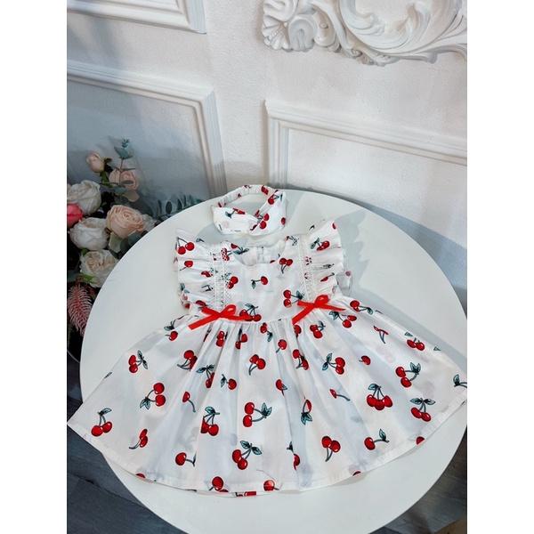 Váy bé gái quả cherry quả chery