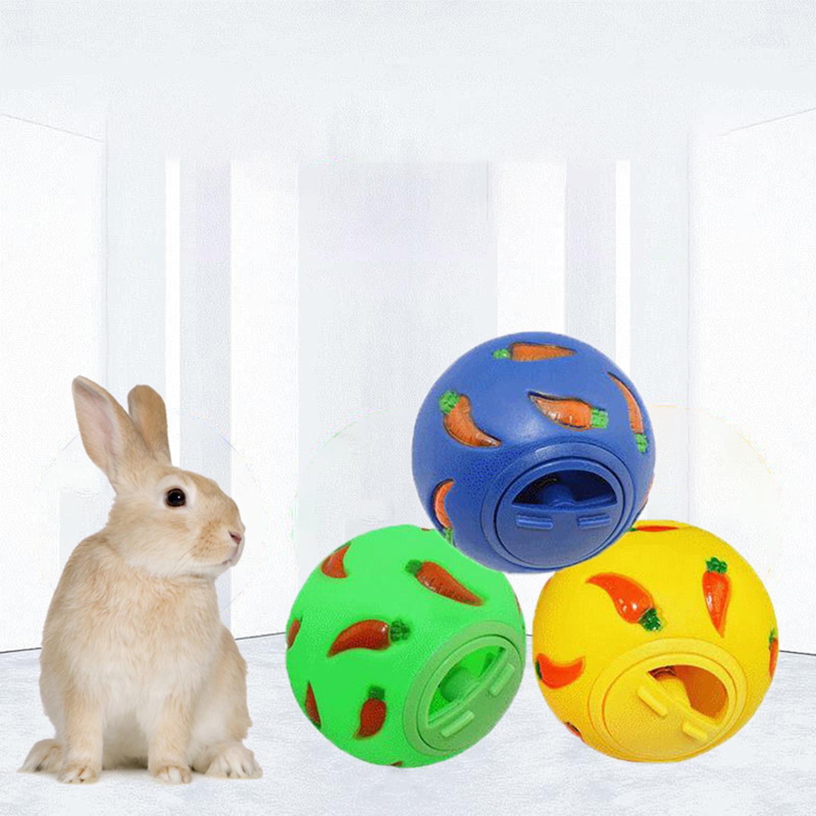 Bunny Treat Ball Snack Toy Ball Pet Slow Feeder Dog Interactive Toy Physical and Mental Exercise Feeding Guinea Pig Chinchilla Dog