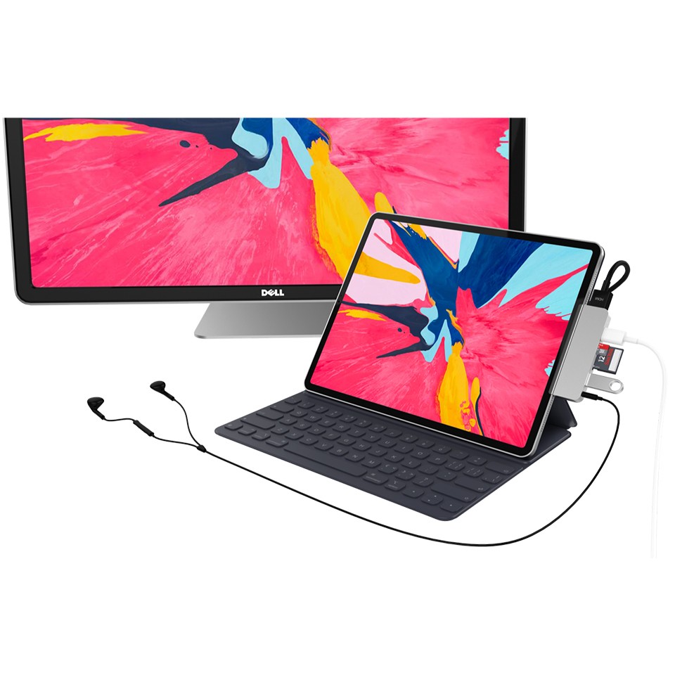 Cổng chuyển chuyên dụng Hyper HyperDrive 6-in-1 HDMI 4K/60Hz USB-C Hub - (HD-HD319B) - Hàng chính hãng