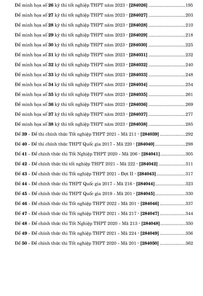 50 Đề Minh Họa 2023 Môn Sinh Học + Tặng Phiếu Trắc Nghiệm 40 Câu  _MOON